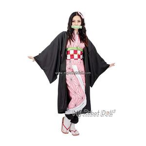 Cosplay Kimono Suit For Nezuko Demon Slayer Anime Doll Accessory