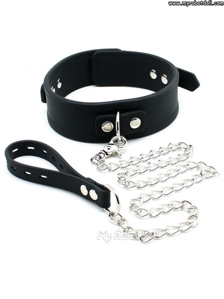 Rimba #9112 - Silicone Collar 5 Cm Wide With Dog Leash Sex Toy